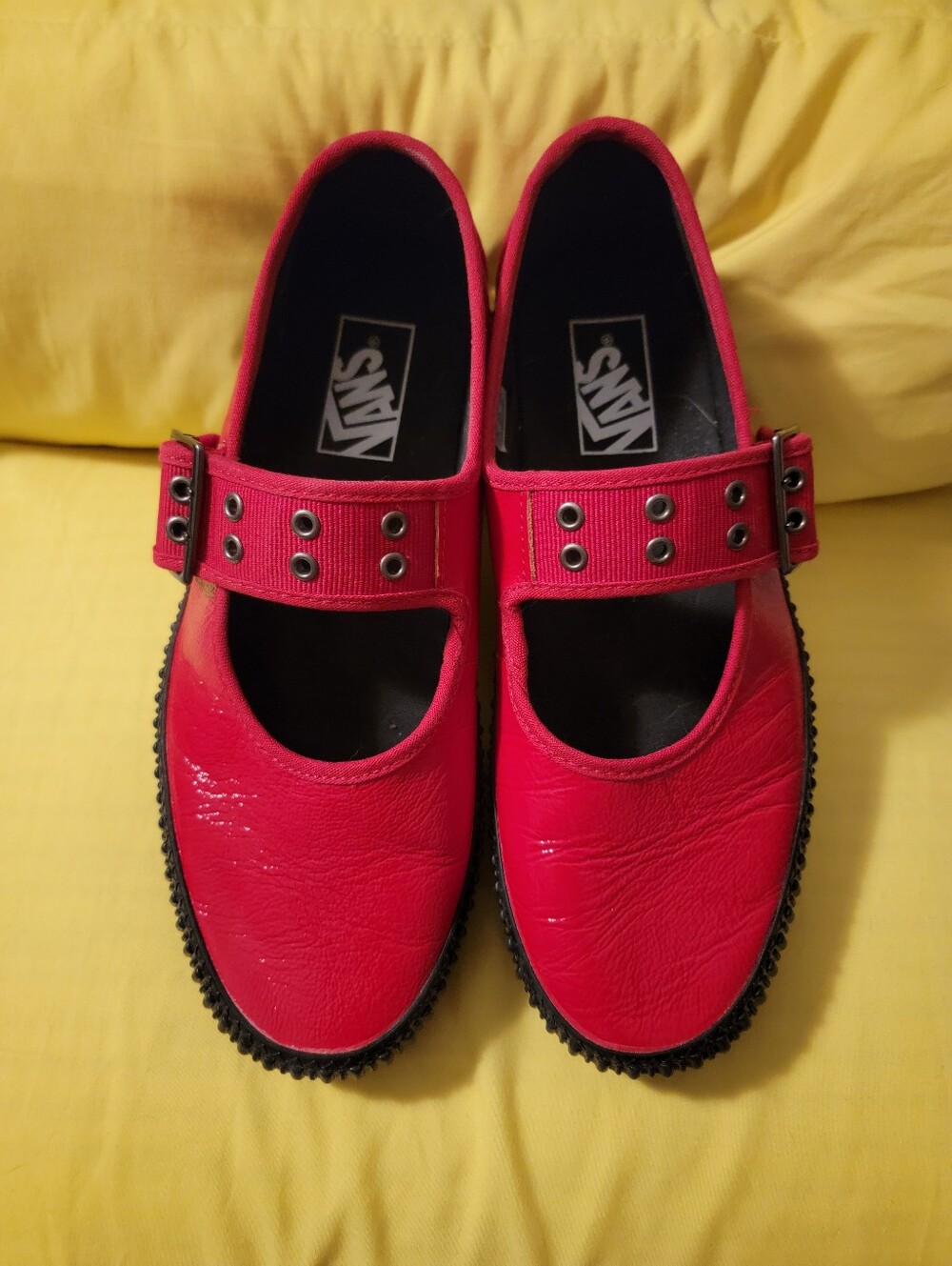 Vans Mary Jane Creeper Shoes - Racing Red (Size 9.5 W)